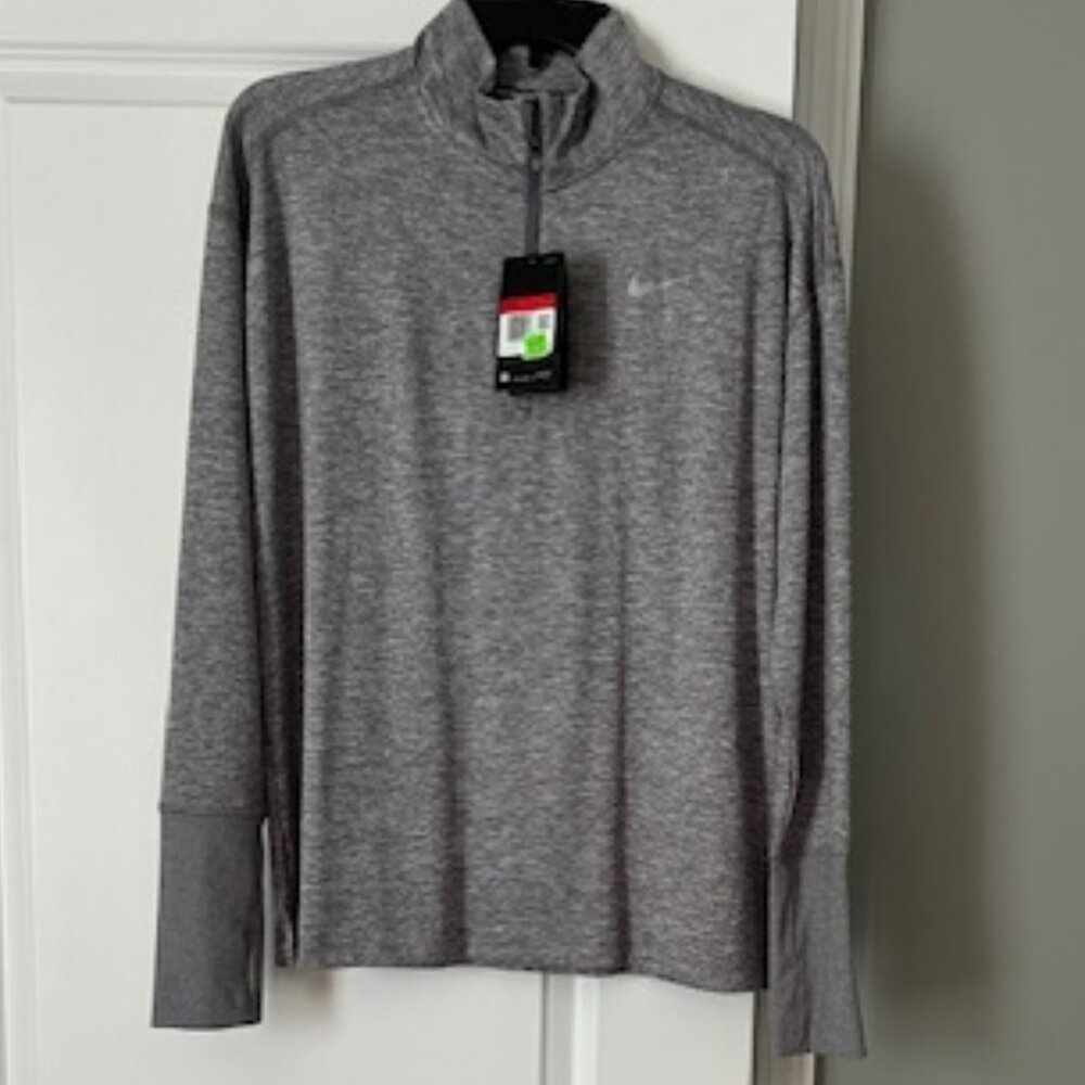 Nike Dri-Fit Women's Grey 1/4 Zip Running Pullover